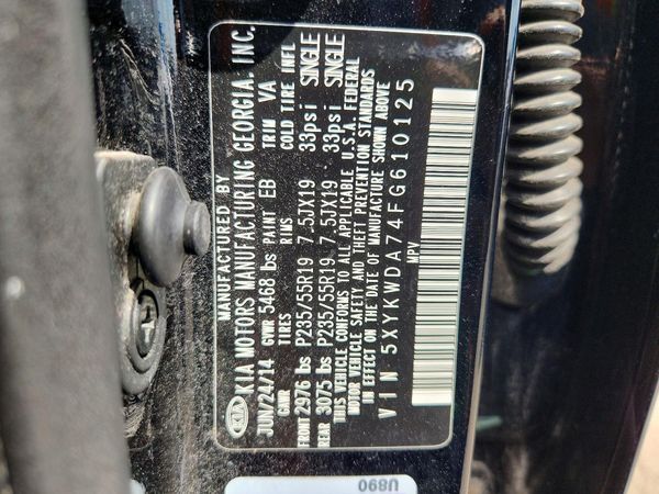 2015 KIA SORENTO TOP