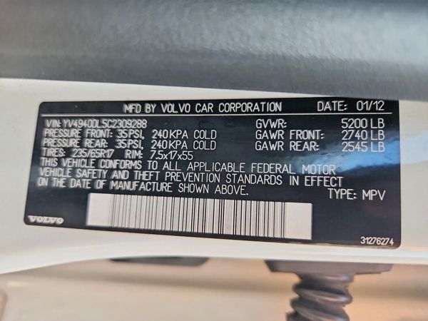 2012 VOLVO XC60