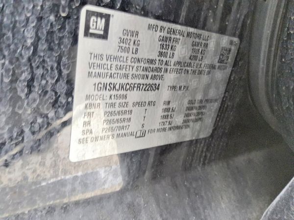 2015 CHEVROLET SUBURBAN LT