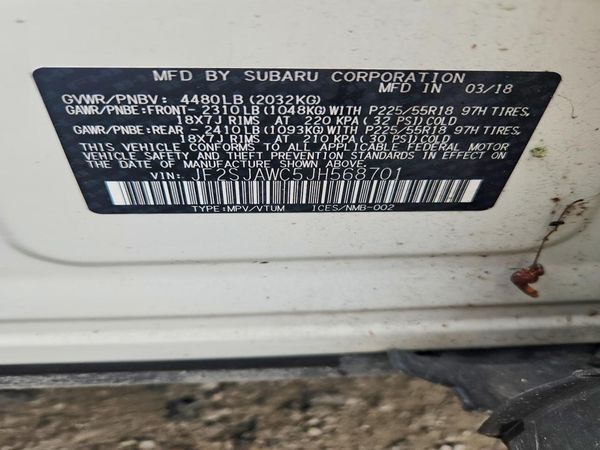 2018 SUBARU FORESTER