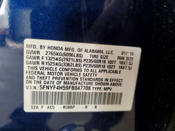 2015 HONDA PILOT EX-L