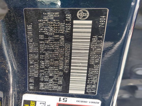 2018 TOYOTA CAMRY L/LE/SE/XLE