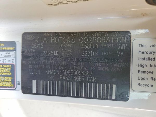 2016 KIA OPTIMA