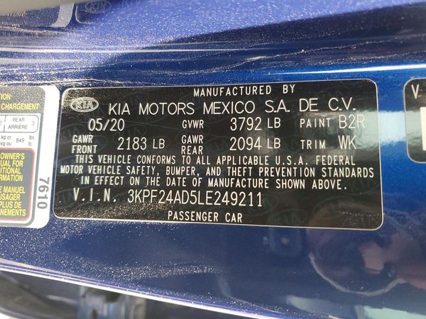 2020 KIA FORTE