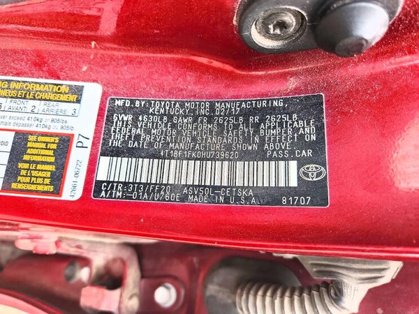 2017 TOYOTA CAMRY LE/SE/XLE/XSE
