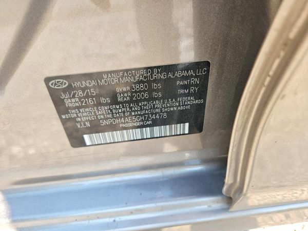 2016 HYUNDAI ELANTRA