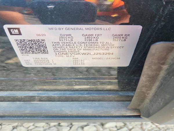 2020 CHEVROLET TRAVERSE
