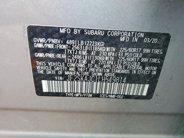 2020 SUBARU FORESTER