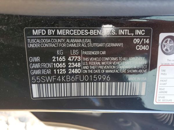 2015 MERCEDES-BENZ C 4-MATIC