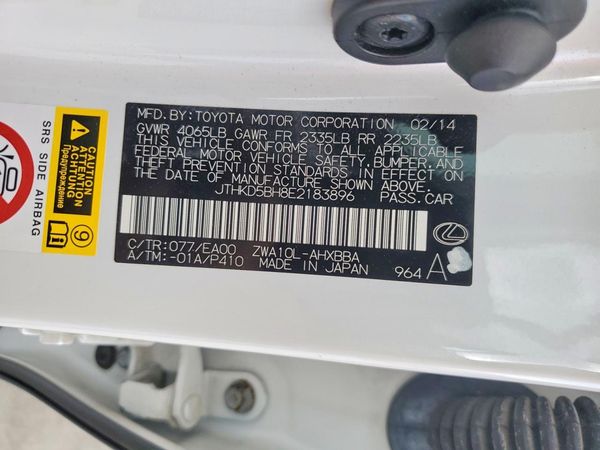 2014 LEXUS CT