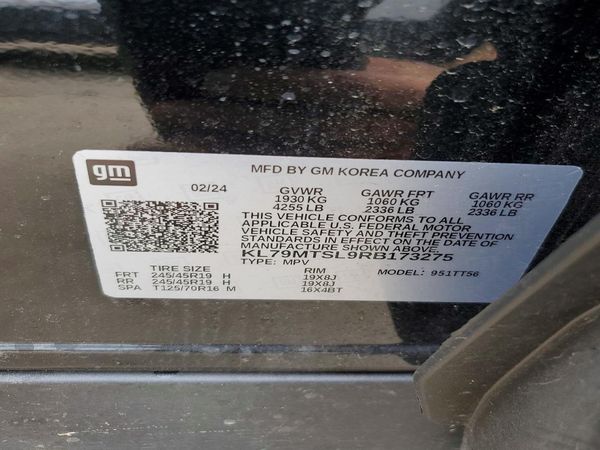 2024 CHEVROLET TRAILBLAZE RS — VINS