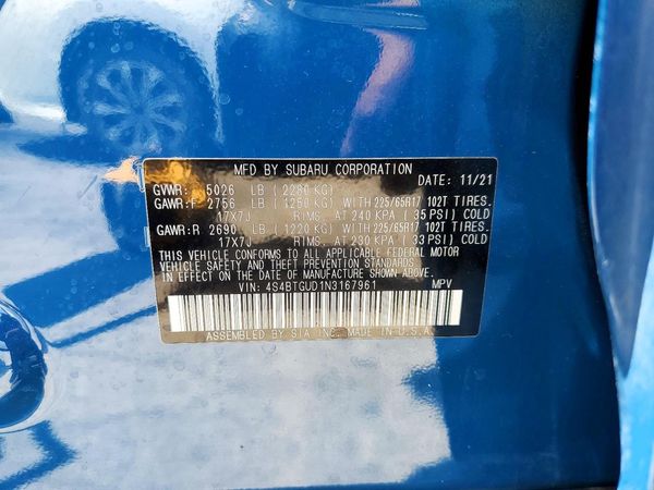2022 SUBARU OUTBACK WILDERNESS