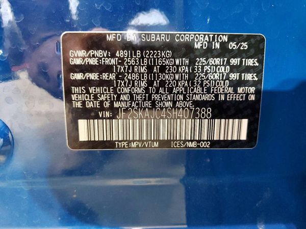 2025 SUBARU FORESTER Wilderness