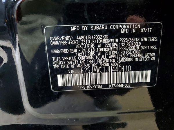 2018 SUBARU FORESTER Touring+ES+Navi(H/K)+AP — VINS