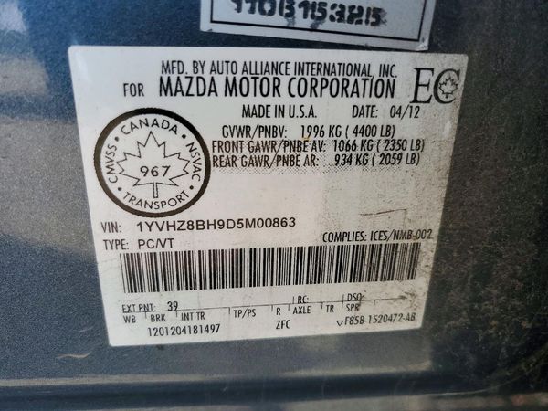 2013 MAZDA 6 Sport / GS