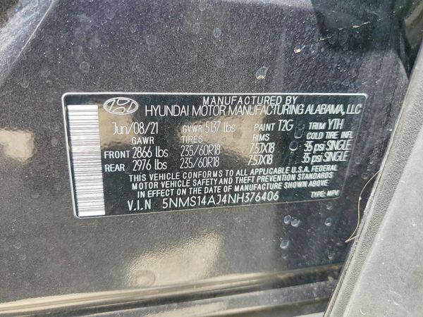2022 HYUNDAI SANTA FE SE