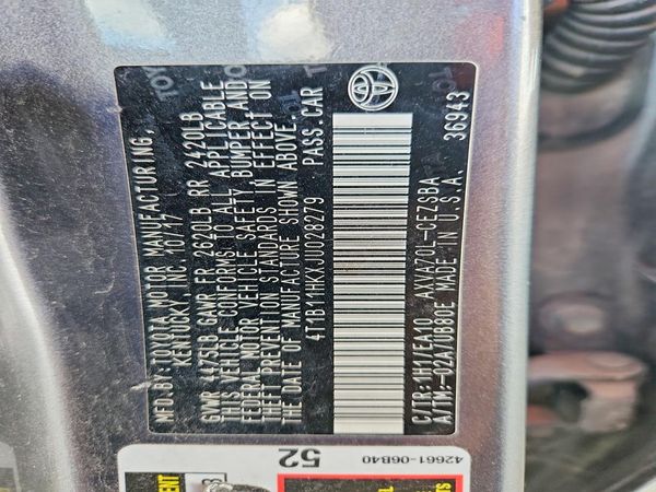 2018 TOYOTA CAMRY L/LE/SE/XLE
