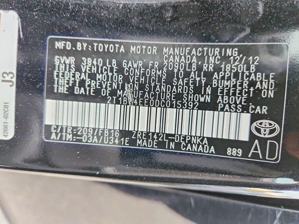 2013 TOYOTA COROLLA