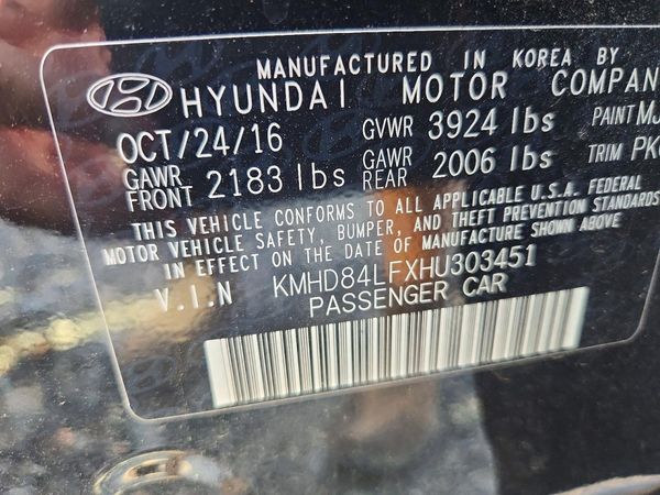 2017 HYUNDAI ELANTRA