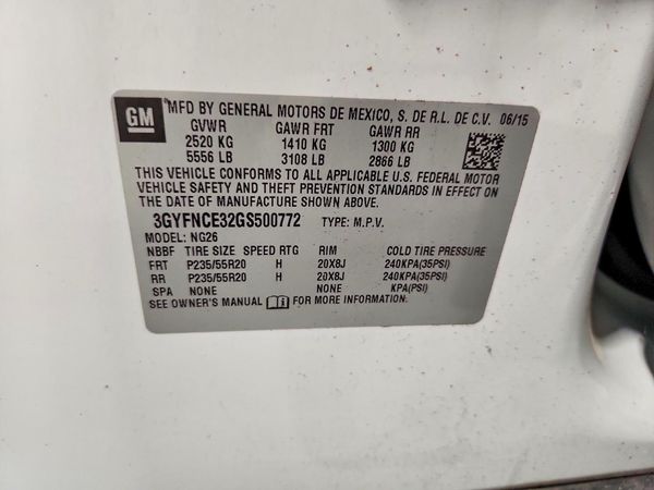 2016 CADILLAC SRX Performance