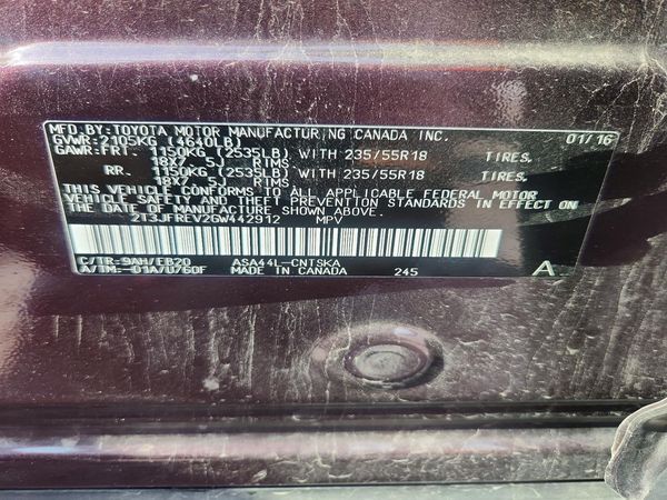 2016 TOYOTA RAV4 SE (S Grade)