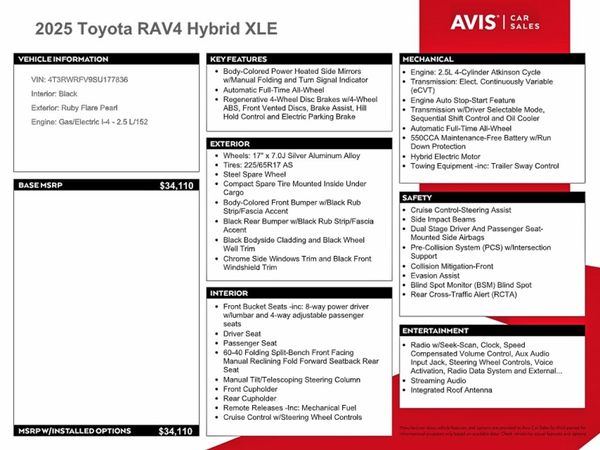 2025 TOYOTA RAV4 XLE