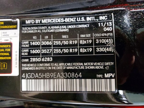 2014 MERCEDES-BENZ ML ML350 4-MATIC