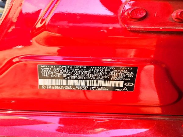 2012 LEXUS IS 250