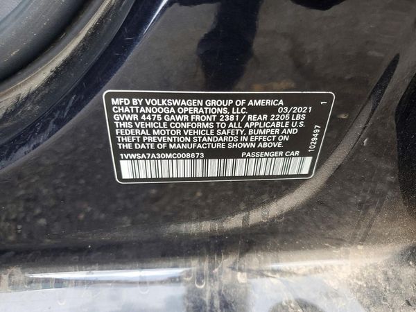 2021 VOLKSWAGEN PASSAT SE
