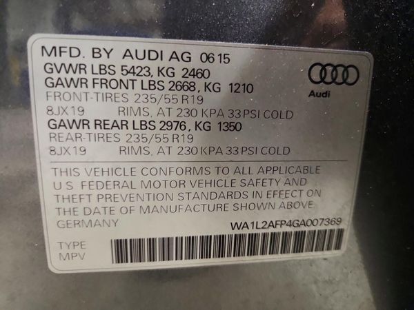 2016 AUDI Q5 quattro Premium Plus