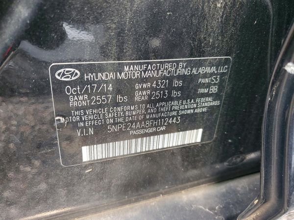 2015 HYUNDAI SONATA SE, ECO