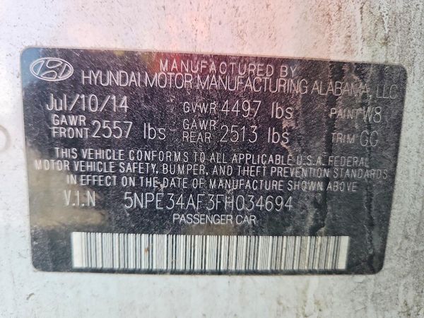 2015 HYUNDAI SONATA