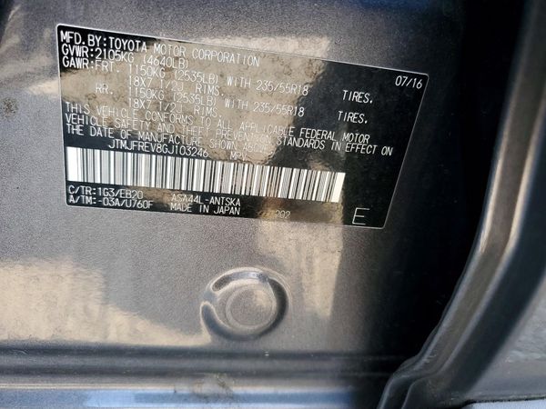 2016 TOYOTA RAV4 SE (S Grade)