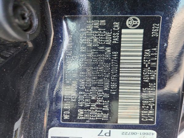 2013 TOYOTA CAMRY