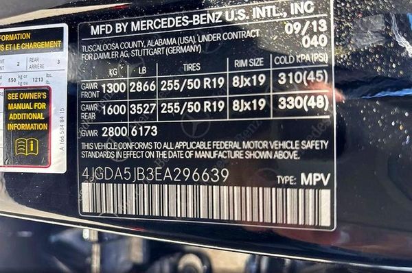 2014 MERCEDES-BENZ ML ML350