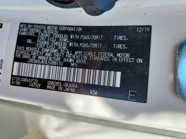 2020 TOYOTA 4RUNNER Base Grade