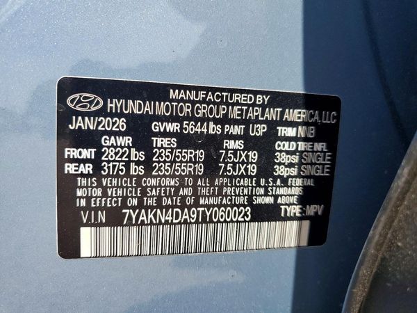 2026 HYUNDAI IONIQ SEL — VINS