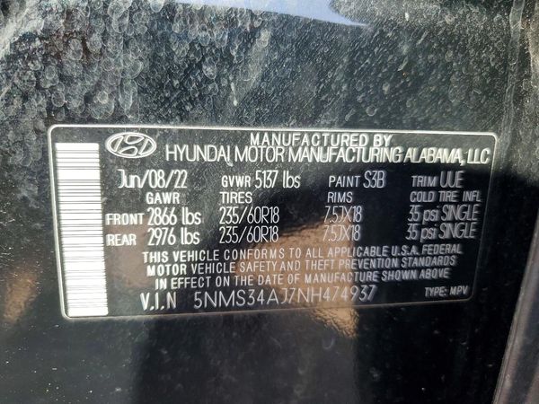 2022 HYUNDAI SANTA FE SEL w/ Premium Pkg