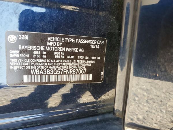 2015 BMW 328 xDrive SA — VINS