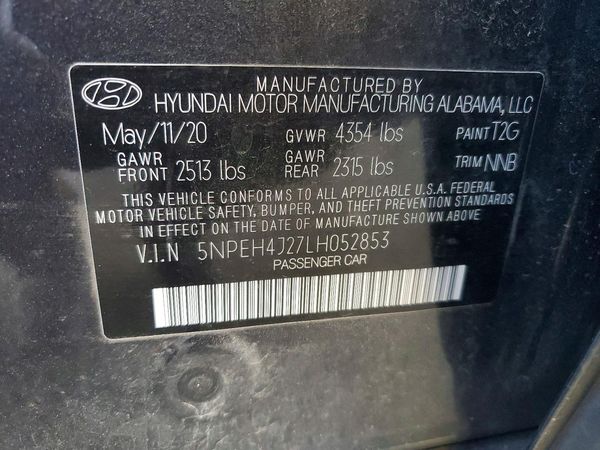 2020 HYUNDAI SONATA