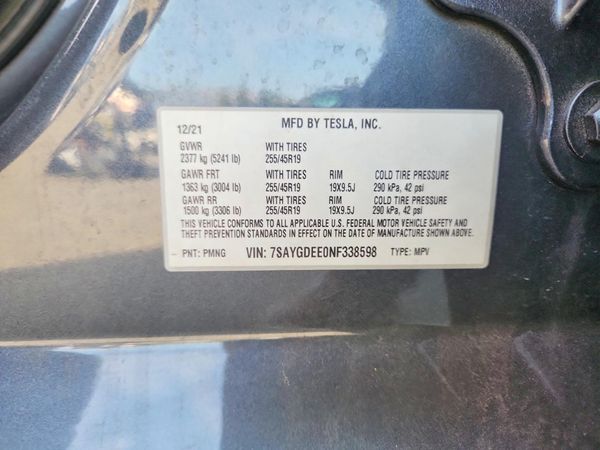 2022 TESLA MODEL Y