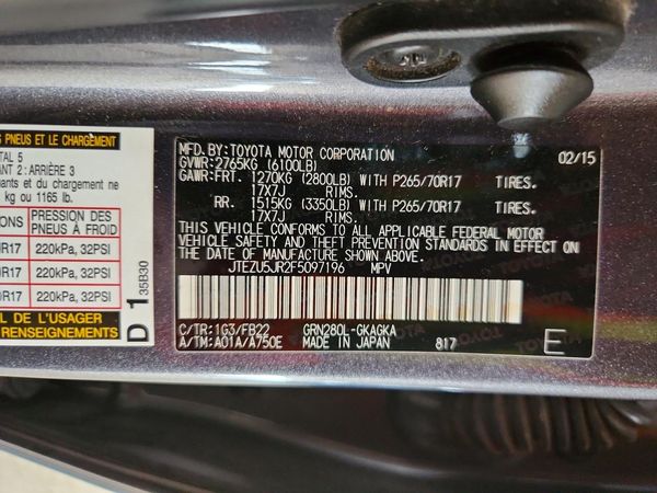 2015 TOYOTA 4RUNNER