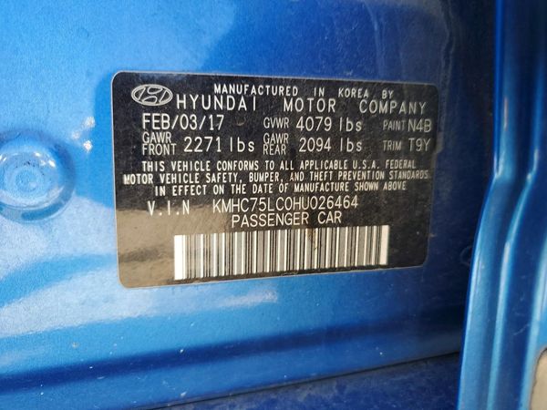 2017 HYUNDAI IONIQ Blue