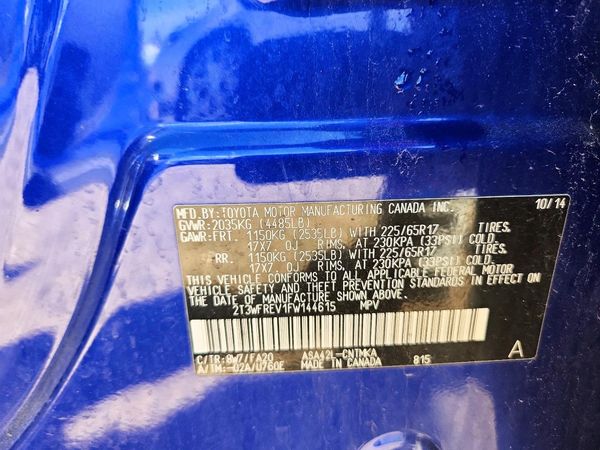 2015 TOYOTA RAV4 XLE (M Grade)