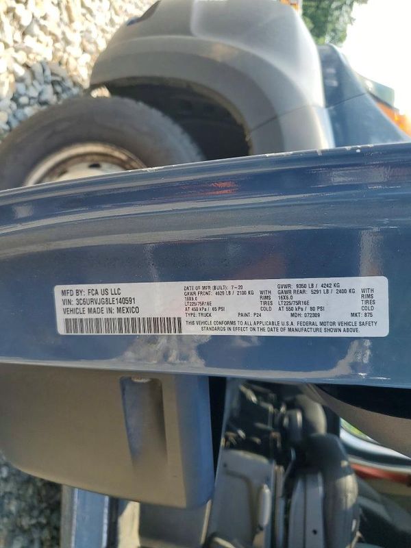 2020 RAM PROMASTER 3500 VF