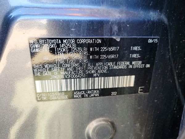 2015 TOYOTA RAV4 LE (X Grade)