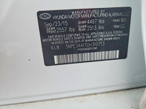 2016 HYUNDAI SONATA