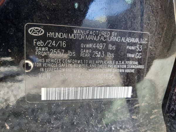 2016 HYUNDAI SONATA