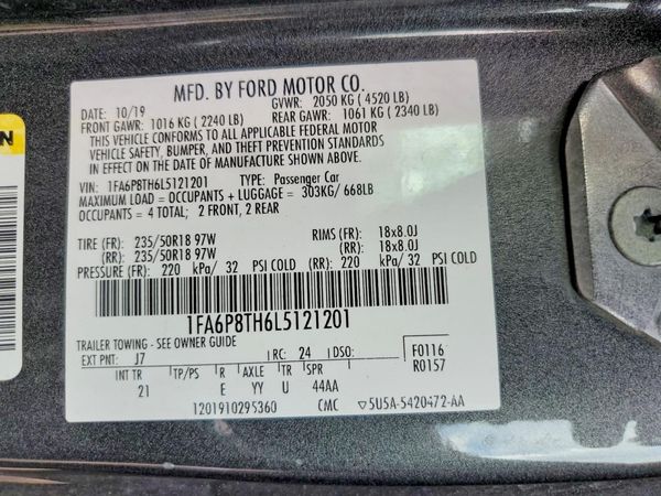 2020 FORD MUSTANG