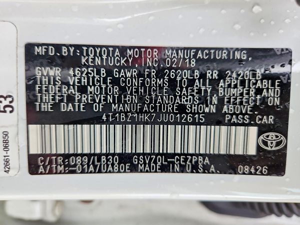 2018 TOYOTA CAMRY